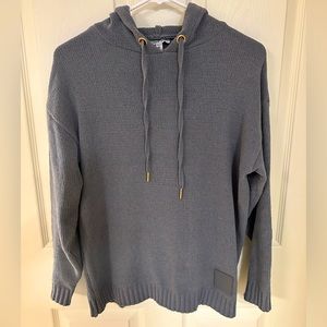 Ivory Ella Boucle hooded pullover sweater